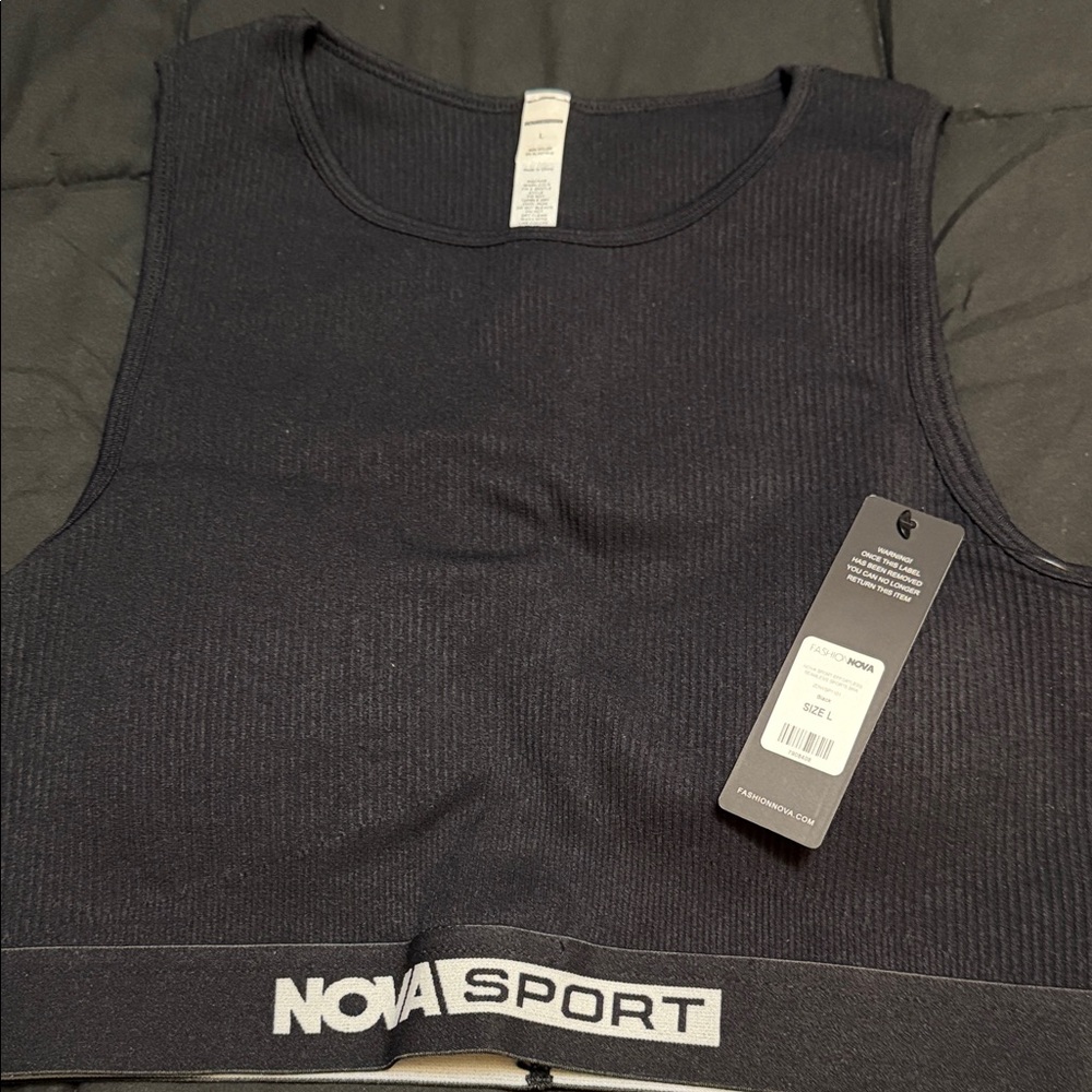 Fashion Nova Black Sports Bra
